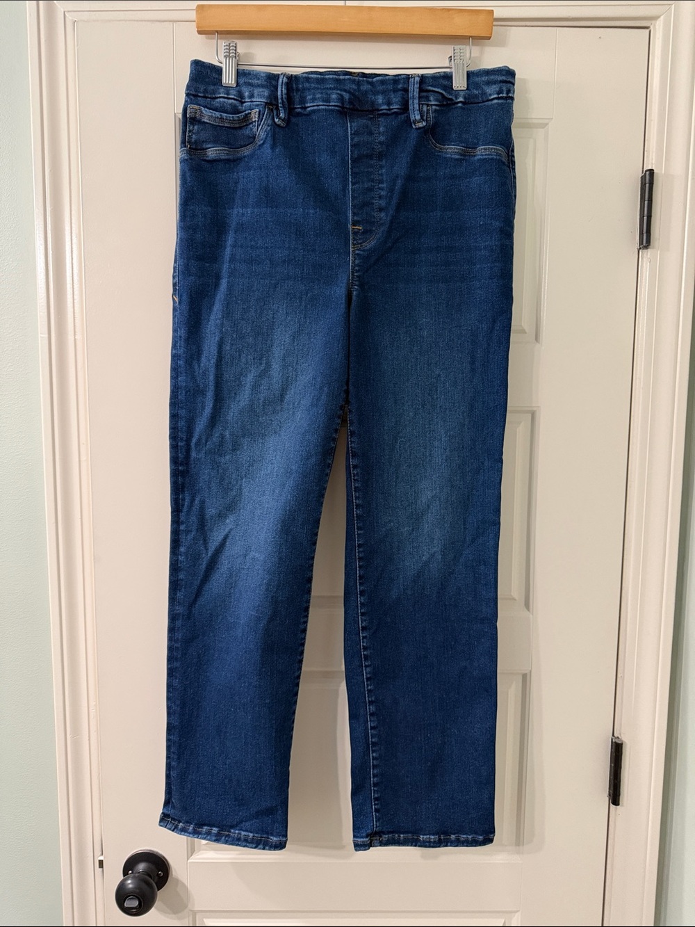 Good American Pull-on Straight Jeans -  XL